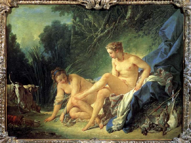 Francois Boucher Diana After Bathing Norge oil painting art